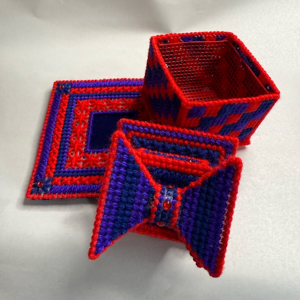 “Handmade” Vintage Colorful Keepsake Box with Lid
